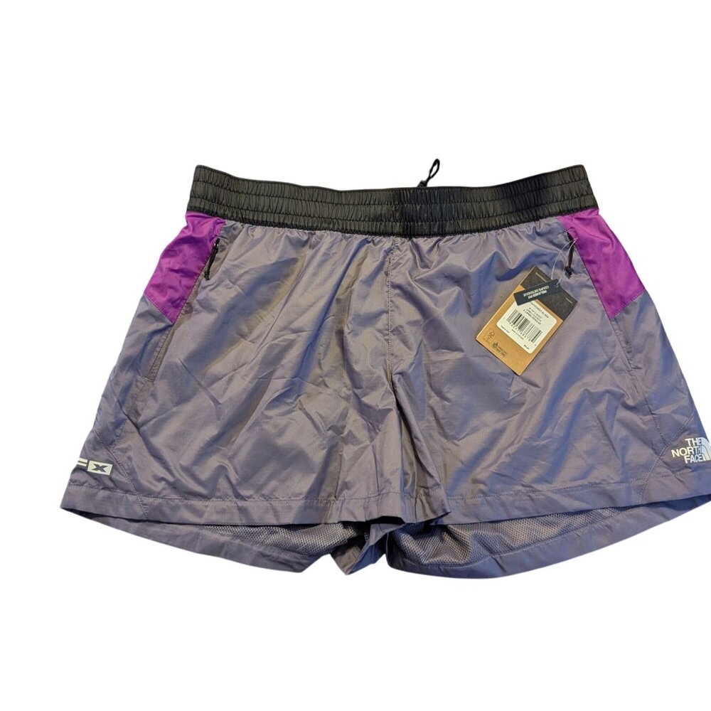 The North Face Womens TNF X Shorts XL Regular Purple/Grey Lightweight & Durable